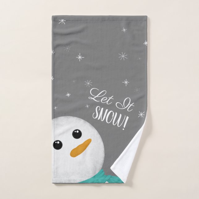 Let It Snow Snowman Hand Towel (Hand Towel)