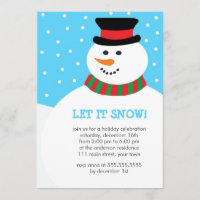 Let it snow! Snowman Holiday Celebration