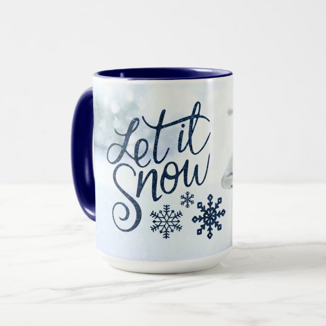 Let It Snow Snowman Large Mug (Front Left)