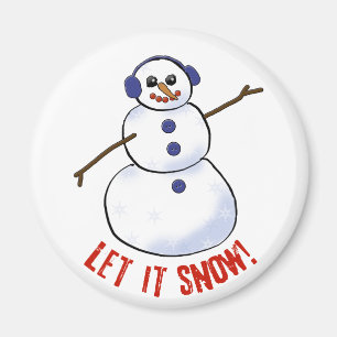 Let it snow! Snowman Magnet