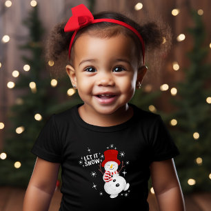 Let It Snow Snowman Toddler T-shirt