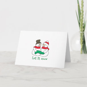 Let it Snow Snowmen Holiday Card