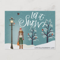 Let It Snow | Snowy Scenery With Winter Bird