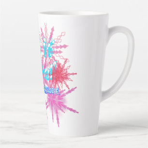 Let It Snow! Somewhere Else - Pink Snow Latte Mug