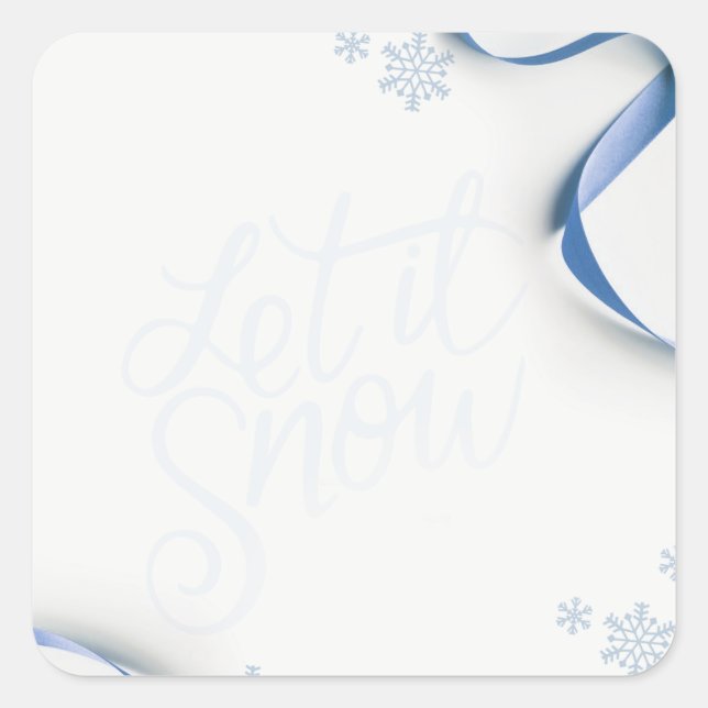 Let It Snow Square Sticker (Front)