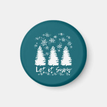 Let it Snow Stretched Canvas Print