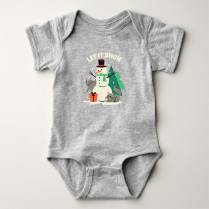 Let It Snow Sweet Paws Baby Bodysuit