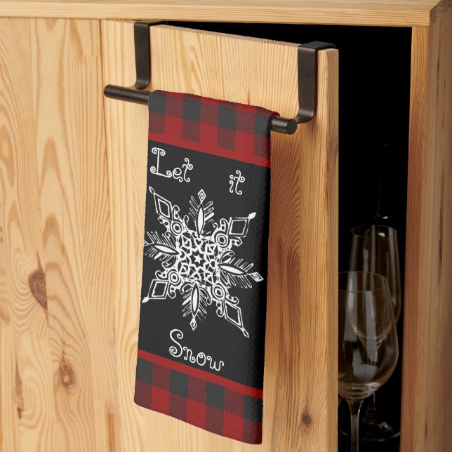 Let it snow tea towel (Thirds Fold)
