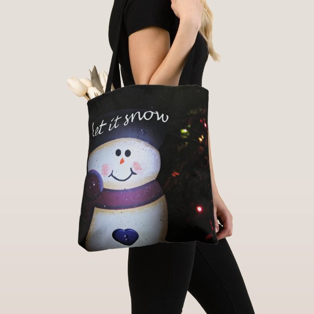 Let It Snow Tote Bag (Close Up)