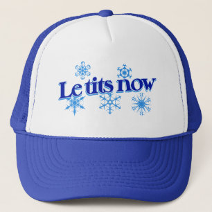 let it snow trucker hat