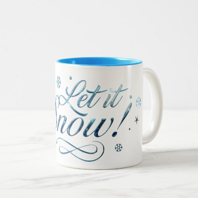 Let It Snow Two-Tone Coffee Mug (Front Right)