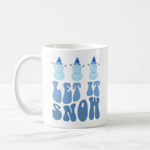Let It Snow Typography, Christmas Coffee Mug