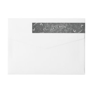 Let It Snow Vintage Chalkboard Wrap Around Label