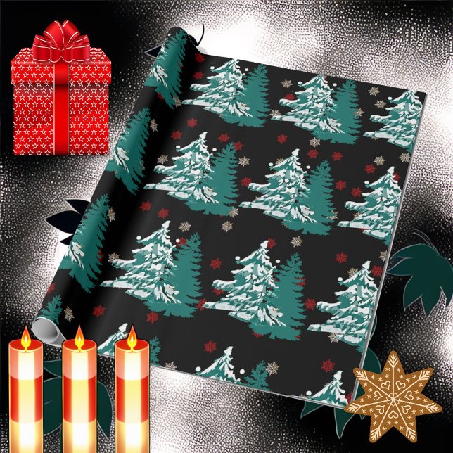 Let it Snow Watercolor Winter Christmas Woodland  Wrapping Paper (Let it Snow Watercolor Winter Christmas Woodland Wrapping Paper)