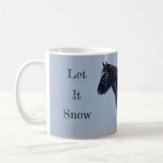 Let It Snow Wild Mustang Christmas Coffee Mug