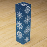 Let It Snow Wine Box<br><div class="desc">This design features snowflakes from my Let It Snow Collection.</div>