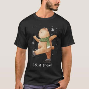Let It Snow Winter Bear Christmas Holiday Season T-Shirt