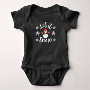 Let It Snow Winter Christmas  Baby Bodysuit