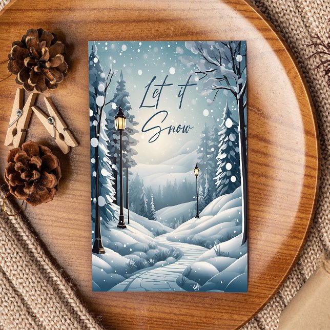 Let it Snow Winter Christmas Holiday Card (Creator Uploaded)