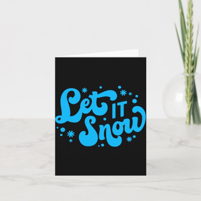 Let It Snow Winter Design _1  Card (Front)