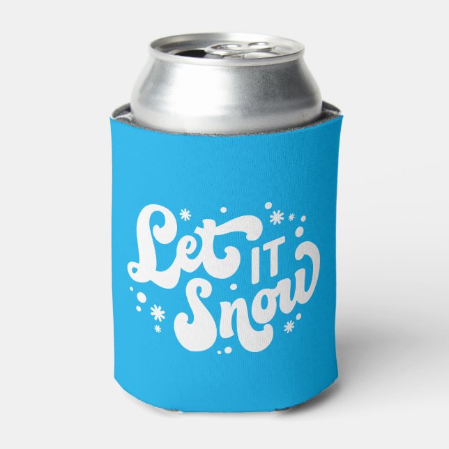 Let It Snow Winter Design Can Cooler (Can Front)
