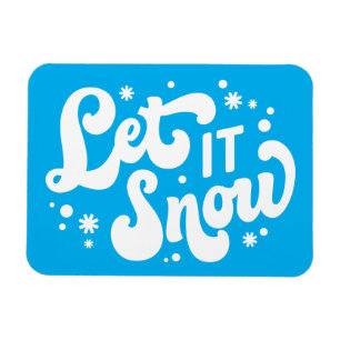 Let It Snow Winter Design Magnet