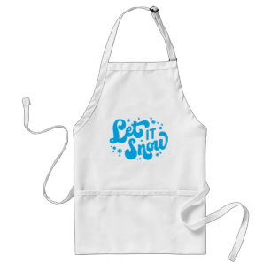 Let It Snow Winter Design Standard Apron