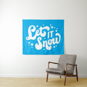Let It Snow Winter Design Tapestry