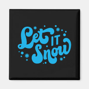 Let It Snow Winter Design Toddler T Shirt Magnet