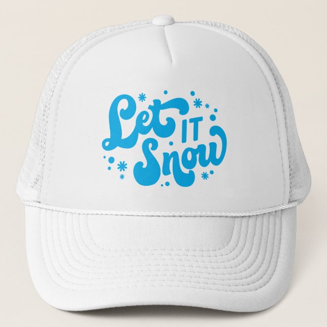 Let It Snow Winter Design Trucker Hat (Front)