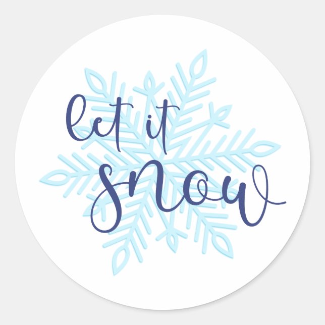 Let It Snow Winter Favour Stickers (Front)