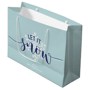 Let It Snow! Winter Holiday Large Gift Bag