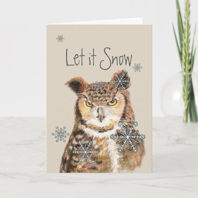 Let it Snow Winter or Not, Sarcastic Humour  Holiday Card (Front)