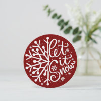 Let It Snow Winter Snowflake Holiday Season