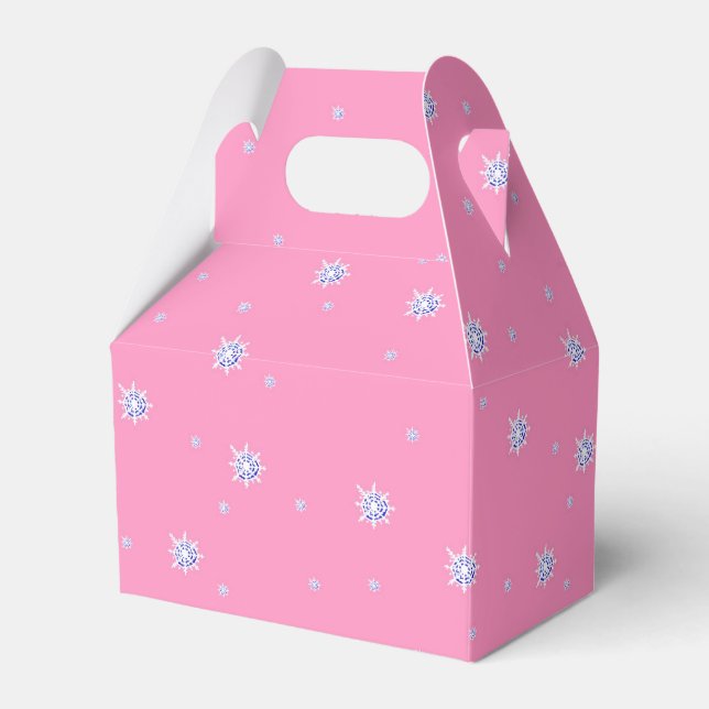 Let it Snow - Winter Snowflakes   Favour Box (Front Side)
