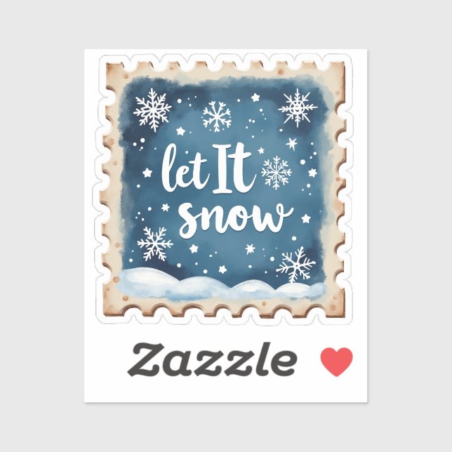 Let It Snow Winter Stamp (Sheet)