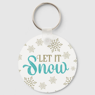 Let It Snow With Flakes Key Ring