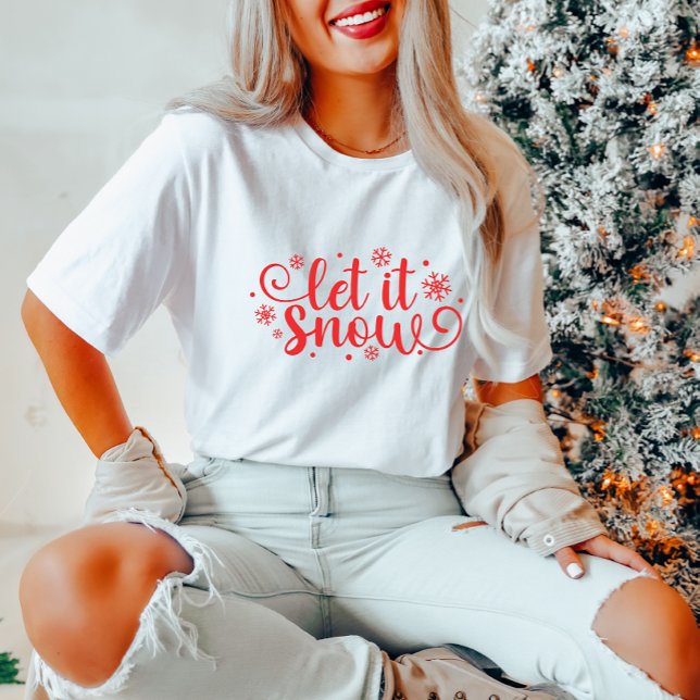 Let It Snow Women's Christmas T-Shirt (Creator Uploaded)