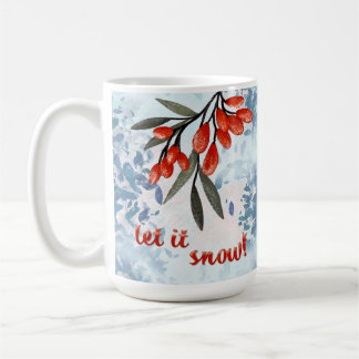Let It Snowberries – Whimsical Winter Card Coffee Mug