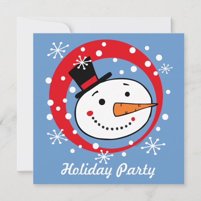 Let It Snowman Custom Holiday Invitation (Front)