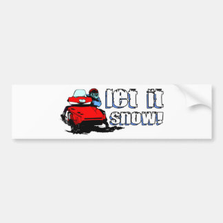 Let It Snowmobile Bumper Sticker
