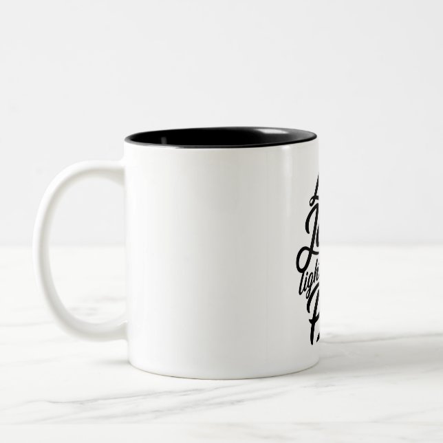 Let Joy Light Your Path Two-Tone Coffee Mug (Left)