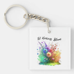 Let Kindness Bloom Floral Key Ring