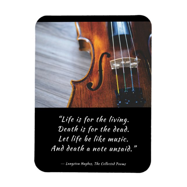 Let Life Be Like Music Langston Hughes  Magnet (Vertical)