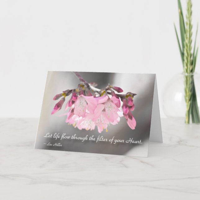 Let life flow through the filter of... card (Front)