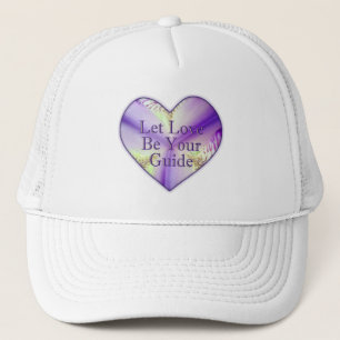 Let Love Be Your Guide, heart flower Trucker Hat