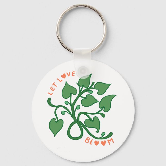 Let love Bloom Key Ring (Front)