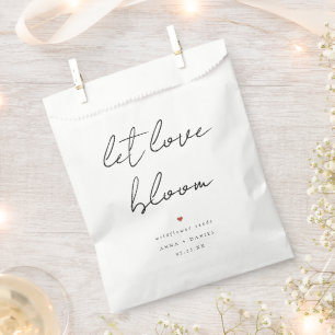 Let Love Bloom Wildflower Seeds Packet Wedding Favour Bag
