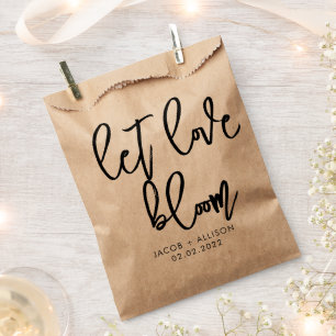 let love bloom wildflower seeds wedding confetti favour bag