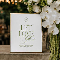 Let Love Glow Sparkler Send Off Wedding Sign